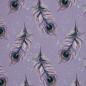 Preview: Viskose Feathers Rosa/Lila auf Flieder von Christiane Zielinski by Swafing